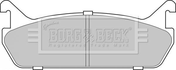 BORG & BECK stabdžių trinkelių rinkinys, diskinis stabdys BBP1828
